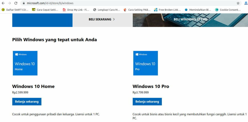 Harga Windows Asli Microsoft